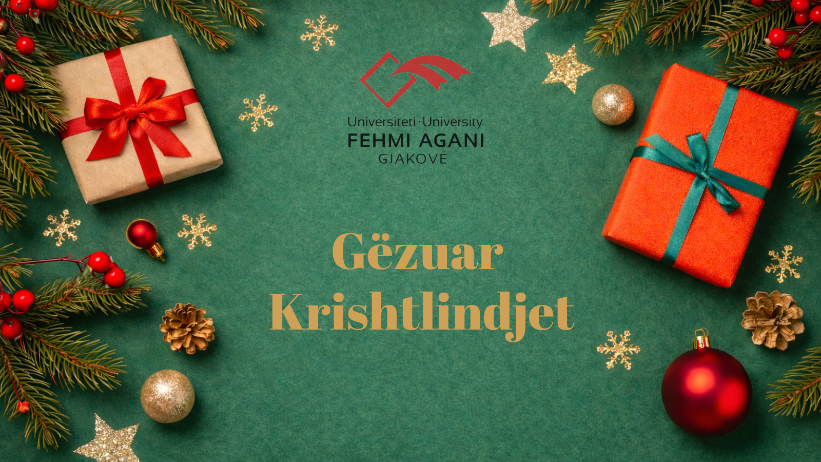 Urimi i Rektorit Bunjaku me rastin e Festës së Krishtlindjeve